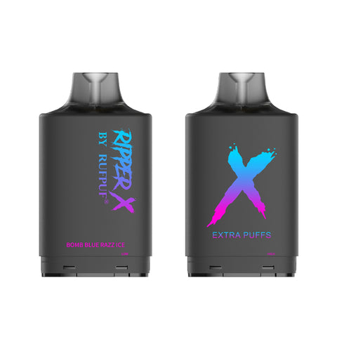 RufPuf Ripper X 75k Pod: Bomb Blue Razz Ice - E-Cigz Vape Shop