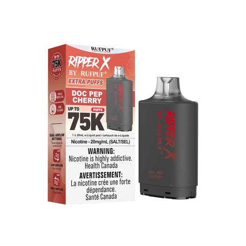RufPuf Ripper X 75k Pod: Doc Pep Cherry - E-Cigz Vape Shop