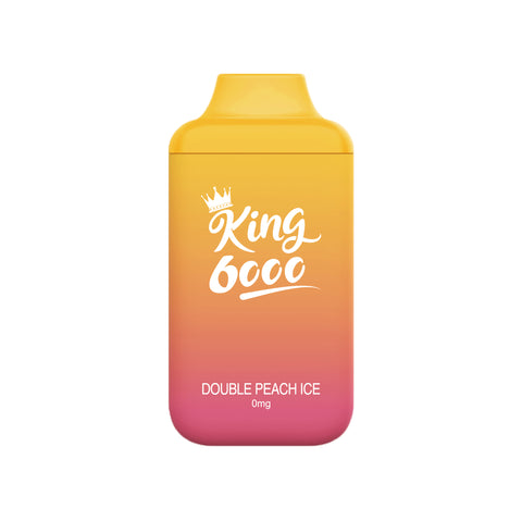 King Zero Bar 6000 Disposable 0mg: Double Peach Ice - E-Cigz Vape Shop