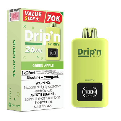 Drip'n by Envi 26ML Disposable - Green Apple - E-Cigz Vape Shop