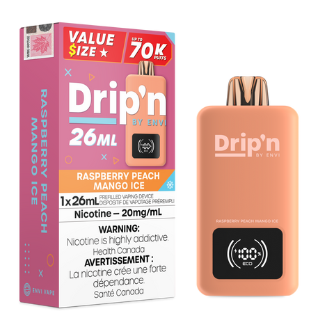 Drip'n by Envi 26ML Disposable - Raspberry Peach Mango Ice