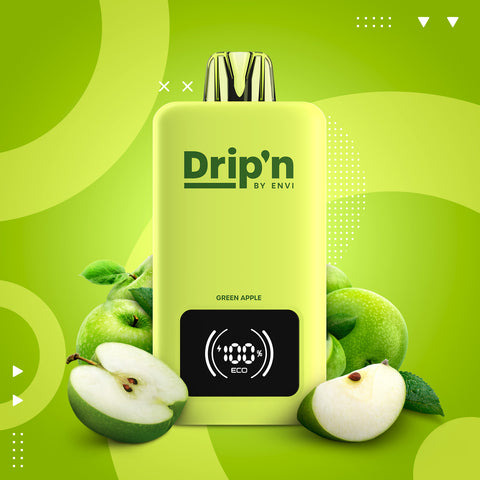Drip'n by Envi 26ML Disposable - Green Apple - E-Cigz Vape Shop