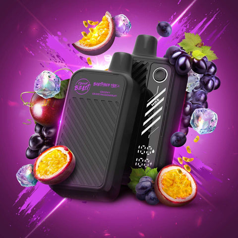 Beast Mode Max 2 50k 20ml Disposable: Groovy Grape Passionfruit - E-Cigz Vape Shop