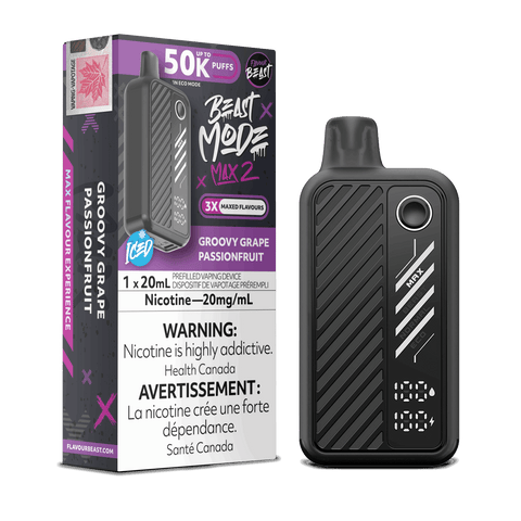 Beast Mode Max 2 50k 20ml Disposable: Groovy Grape Passionfruit - E-Cigz Vape Shop