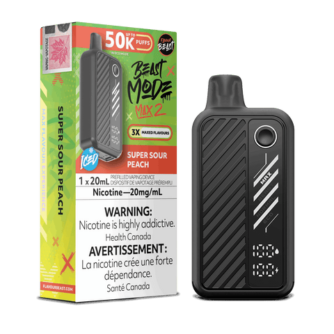 Beast Mode Max 2 50k 20ml Disposable: Super Sour Peach - E-Cigz Vape Shop