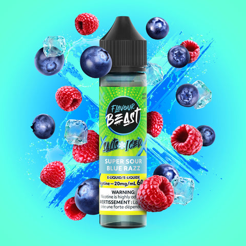 Super Sour Blue Razz Iced by Flavour Beast salt - 60ML