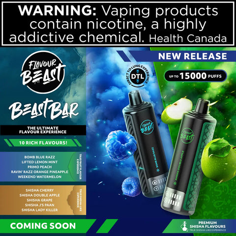 Flavour Beast Beast Bar 15K Disposable 20ml 3mg: Primo Peach Low Ice - E-Cigz Vape Shop