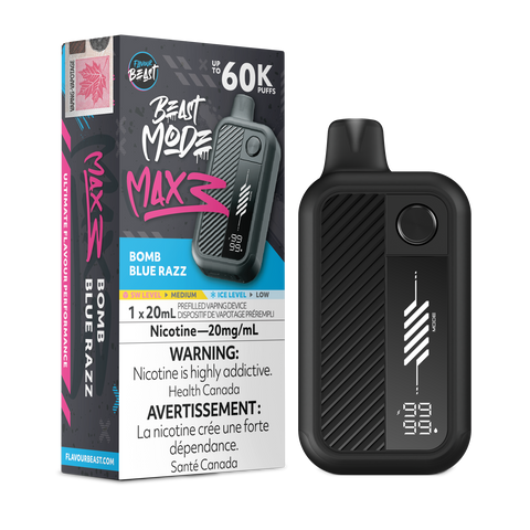 Flavour Beast - Beast Mode Max 3: Bomb Blue Razz 20ml Disposable Vape | Buy Vapes in Guelph, Ontario - E-cigz.com