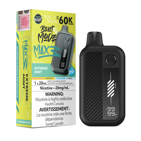 Flavour Beast - Beast Mode Max 3: Extreme Mint Iced 20ml Disposable Vape | Buy Vapes in Guelph, Ontario - E-cigz.com