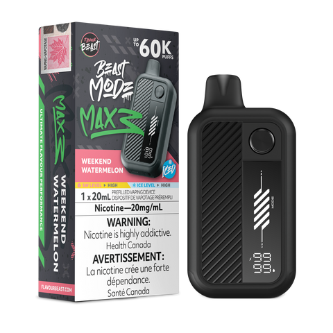 Flavour Beast - Beast Mode Max 3: Weekend Watermelon Iced 20ml Disposable Vape | Buy Vapes in Guelph, Ontario - E-cigz.com