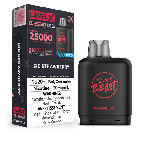 Level X Boost 25k: Sic Strawberry Iced by Flavour Beast