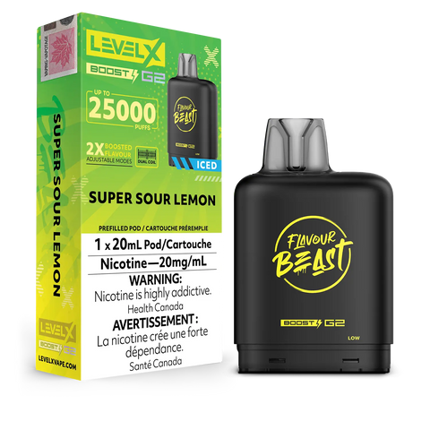 Level X Boost 25k: Super Sour Lemon by Flavour Beast