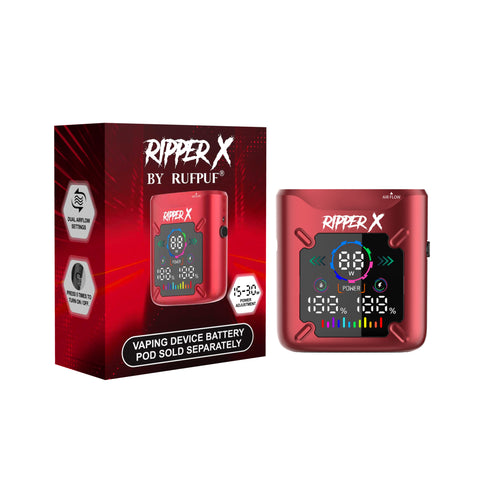 Red Ripper X Ruff Puff Rufpuf Ripper X Ultra 2 Device Battery - METALLIC RED