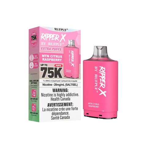 RufPuf Ripper X 75k Pod: MTN Citrus Raspberry - E-Cigz Vape Shop