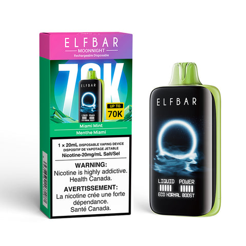 Elfbar MoonNight 70K: Miami Mint - E-Cigz Vape Shop