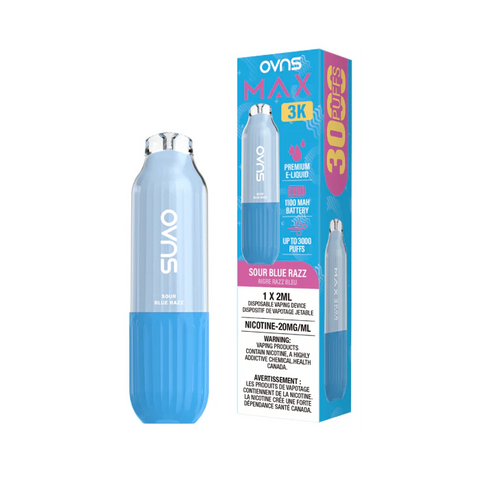 OVNS Max 3K 2ML Disposable - SOUR BLUE RAZZ - E-Cigz Vape Shop