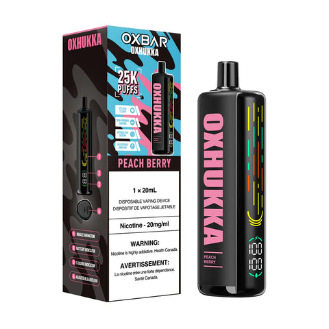 Oxbar Oxhukka 25k 6mg Disposable - Peach Berry - E-Cigz Vape Shop