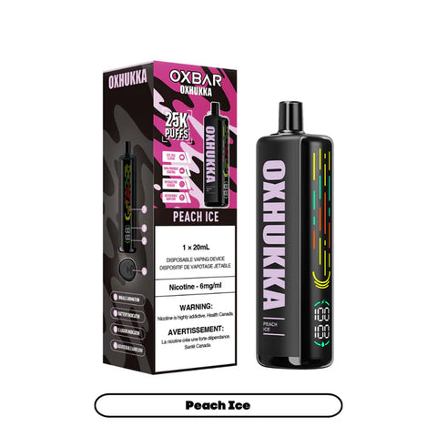 Oxbar Oxhukka 25k 6mg Disposable - Peach Ice - E-Cigz Vape Shop