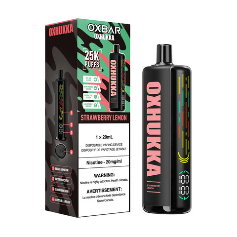 Oxbar Oxhukka 25k 6mg Disposable - Strawberry Lemon - E-Cigz Vape Shop