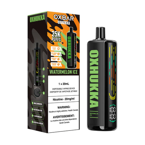 Oxbar Oxhukka 25k 6mg Disposable - Watermelon Ice - E-Cigz Vape Shop