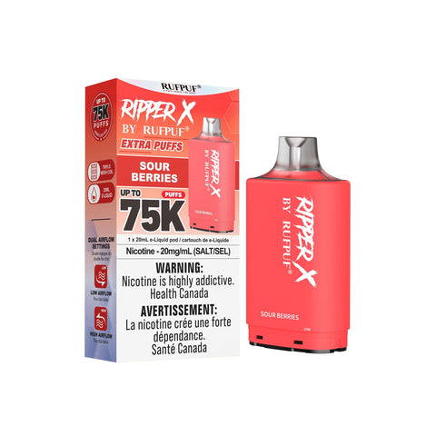 RufPuf Ripper X 75k Pod: Sour Berries - E-Cigz Vape Shop