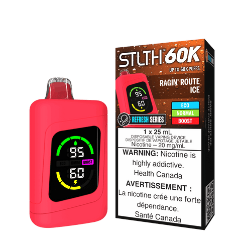 STLTH 60K 25ml Disposable: Refresh Series Ragin' Route Ice - E-Cigz Vape Shop