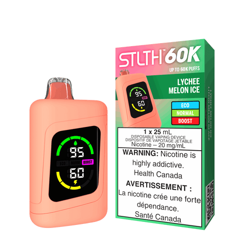 STLTH 60K 25ml Disposable: Lychee Melon Ice - E-Cigz Vape Shop