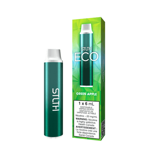 STLTH ECO 6ml Disposable: Green Apple - E-Cigz Vape Shop