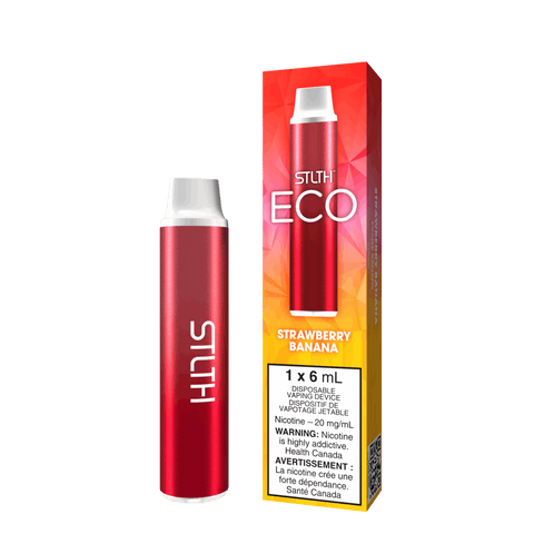 STLTH ECO 6ml Disposable: Strawberry Banana - E-Cigz Vape Shop