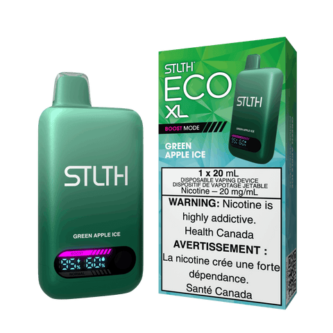 STLTH ECO XL 20ml Disposable: Green Apple Ice - E-Cigz Vape Shop