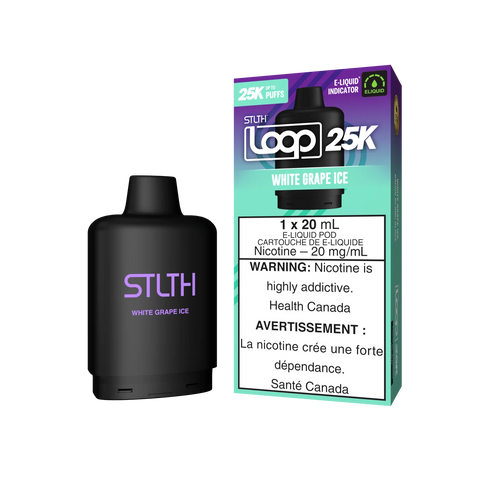 STLTH Loop 25k Pod Pack: White Grape Ice