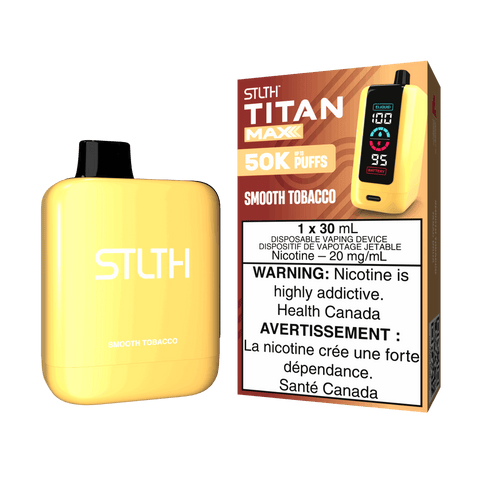 STLTH Titan Max 50k 30ml: Smooth Tobacco - E-Cigz Vape Shop