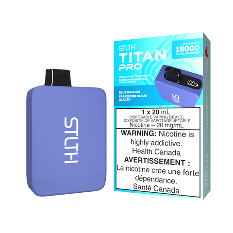 STLTH Titan Pro 15K 20ml: Blue Razz Ice - E-Cigz Vape Shop