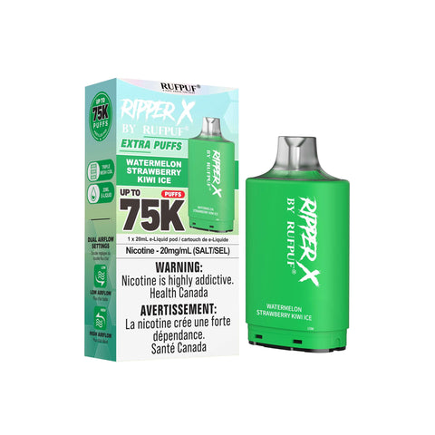 RufPuf Ripper X 75k Pod: Watermelon Strawberry Kiwi Ice - E-Cigz Vape Shop