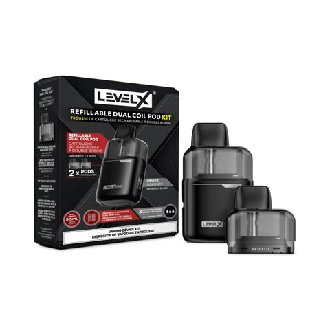 Level X Boost G2 Device Kit w/2 Pods - Midnight Black - E-Cigz Vape Shop