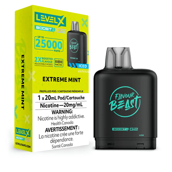 Level X Boost 25k: Extreme Mint by Flavour Beast | E-Cigz Vape Shop